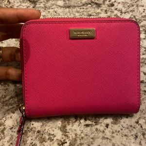 Hot Pink Kate Spade Zip Wallet